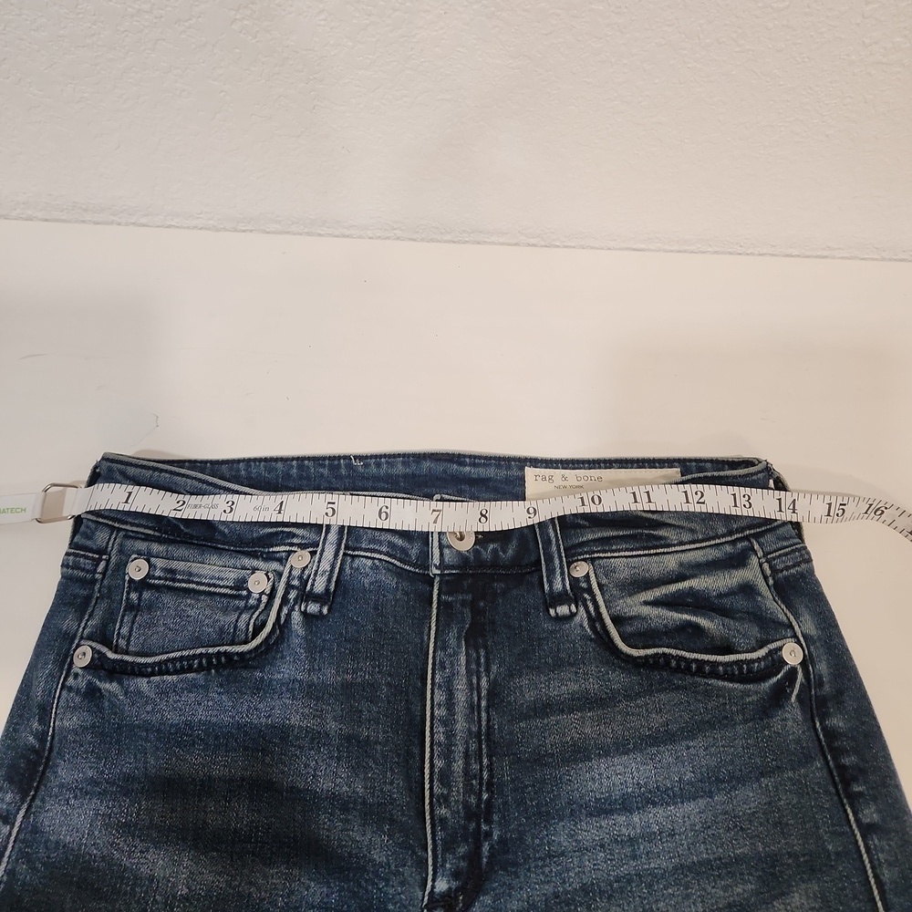 Rag & Bone Womens Nina High Rise Ankle Cigarette Step Hems Vallery Jeans Size 26 - Picture 13 of 16